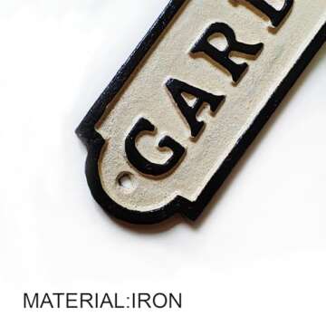 Funpop Vintage Iron Garden Signs - Retro Yard Decor
