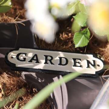 Funpop Vintage Iron Garden Signs - Retro Yard Decor