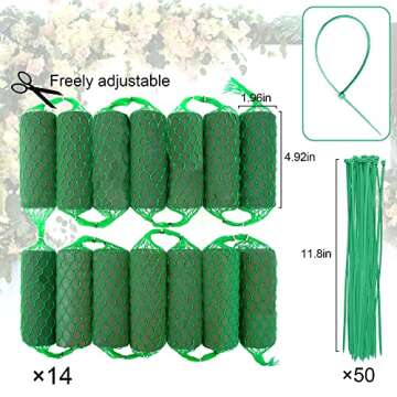 Max Shape Floral Foam Garland for Artificial Flowers, Wet Foam for Fresh Flower Arrangements,Green F...