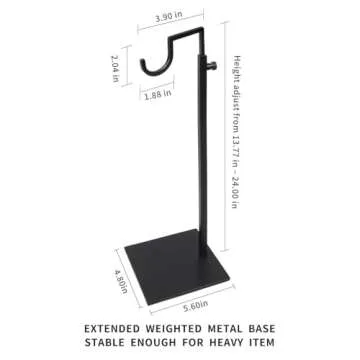 Purse Display Stand, 2 Pack of Sturdy Adjustable Handbag Holder Rack, Single Hanging Hook Bag Display Stand, Stable Stainless Steel Base, Silver, Gold, Black