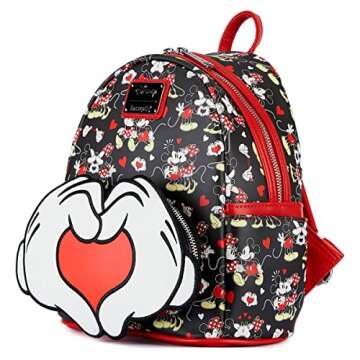 Loungefly Disney Mickey and Minnie Heart Hands Mini Backpack