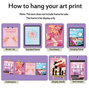 LUXINGLU Vintage Wall Art Prints Set - 6 Music Posters