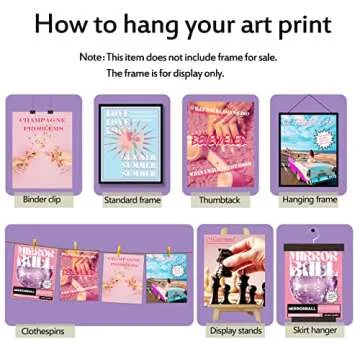 LUXINGLU Vintage Wall Art Prints Set - 6 Music Posters