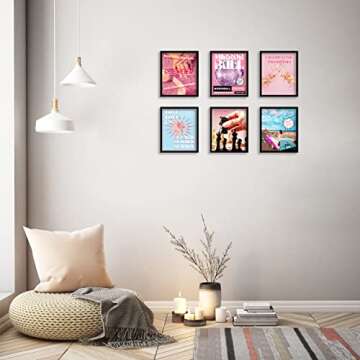 LUXINGLU Vintage Wall Art Prints Set - 6 Music Posters