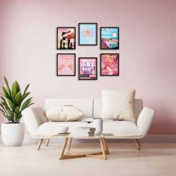 LUXINGLU Vintage Wall Art Prints Set - 6 Music Posters