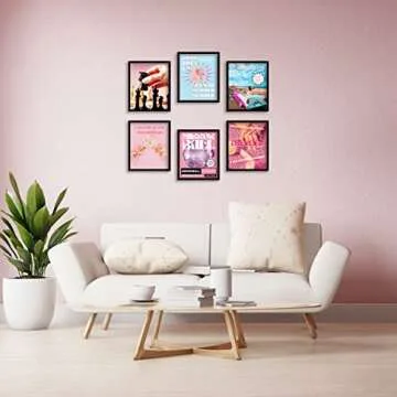 LUXINGLU Vintage Wall Art Prints Set - 6 Music Posters