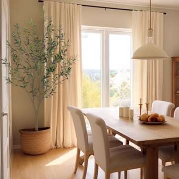 Bellacat 6.8ft Faux Olive Tree for Elegant Indoor Decor