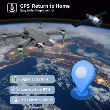 Tucok 90 Mins Drones with Camera for Adults,4K UHD Camera,3 Batteries Long Flight Time,Brushless Mot...