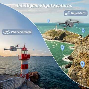 Tucok 90 Mins Drones with Camera for Adults,4K UHD Camera,3 Batteries Long Flight Time,Brushless Motor,GPS Auto Return,Circle Fly,FPV Drones Quadcopter with 5Ghz WiFi FPV Live Video for Beginners,Carrying Case