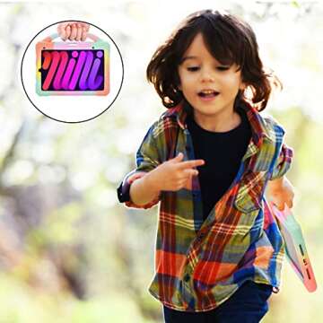 Adocham Kids Case for iPad Mini 6 2021/Mini 7 2024(A17 Pro),Durable Shockproof Child Protective Cover for Mini 6th/7th Generation Case 8.3 inch (Rainbow)