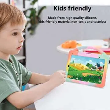 Adocham Kids Case for iPad Mini 6 2021/Mini 7 2024(A17 Pro),Durable Shockproof Child Protective Cover for Mini 6th/7th Generation Case 8.3 inch (Rainbow)
