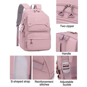 JiaYou Casual Backpack for Teen Girls - Lightweight & Stylish