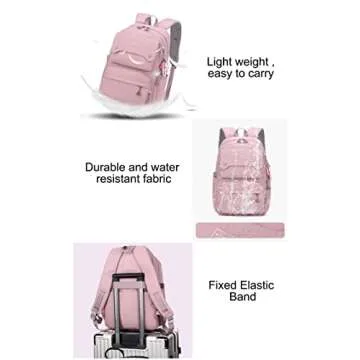 JiaYou Casual Backpack for Teen Girls - Lightweight & Stylish