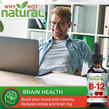 Organic Vitamin B12 Liquid - Extra Strength Energy Boost