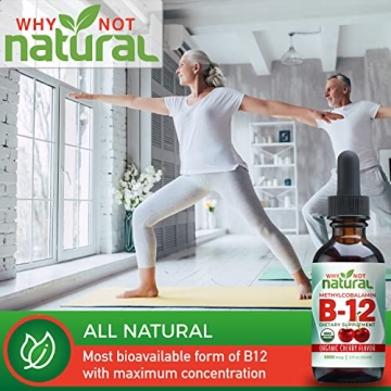 Organic Vitamin B12 Liquid - Extra Strength Energy Boost