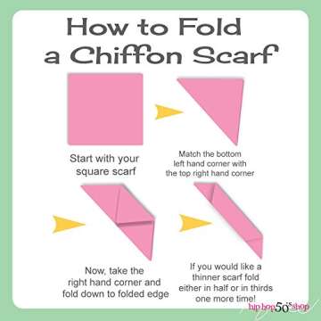 Sheer Chiffon Scarf Vintage Style Accessory for Women and Children, Peach