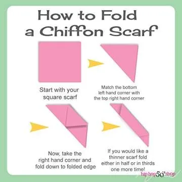 Sheer Chiffon Scarf Vintage Style Accessory for Women and Children, Peach