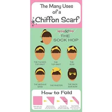 Sheer Chiffon Scarf Vintage Style Accessory for Women and Children, Peach