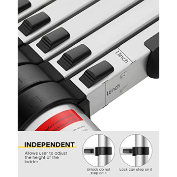 Telescoping Ladder - 12.5FT Aluminum Extension, Portable Multi-Purpose