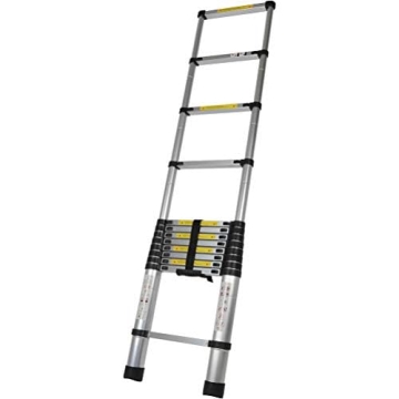 Telescoping Ladder - 12.5FT Aluminum Extension, Portable Multi-Purpose