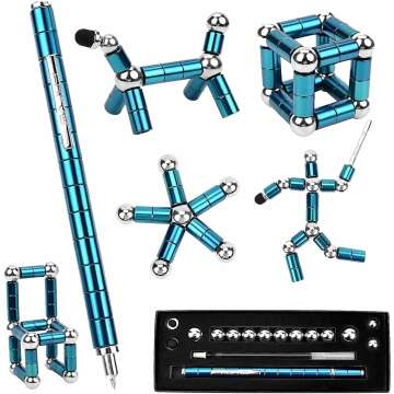 Fidget Pen: Magnetic Metal Toy for Stress Relief & Fun Shapes