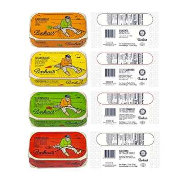 The Curated Pantry Pinhais Sardines from Portugal (Variety Pack of 8)