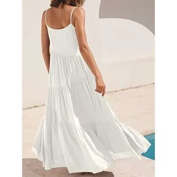 ANRABESS Women Summer Casual Loose Sleeveless Sundress Spaghetti Strap Flowy Boho Linen Beach Vacation Maxi Long Dress