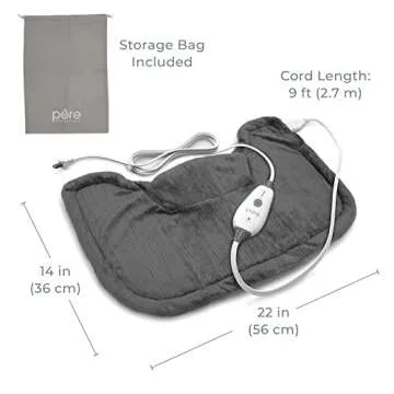 Pure Enrichment Neck & Shoulder Heating Pad - Adjustable Heat & Soft Fabric
