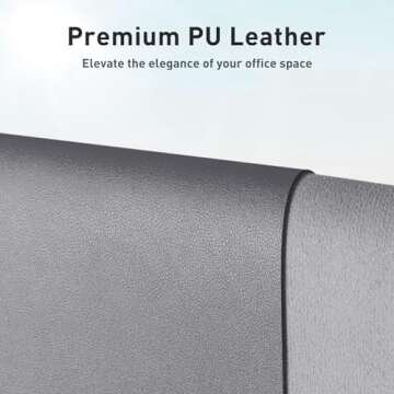 Aothia Leather Desk Pad Protector, Mouse Pad, Office Desk Mat, Non-Slip PU Leather Desk Blotter, Lap...
