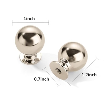 Stylish CABDM Vintage Ball Cabinet Knobs - 10 Pack