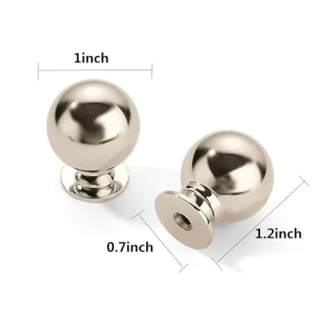 Stylish CABDM Vintage Ball Cabinet Knobs - 10 Pack