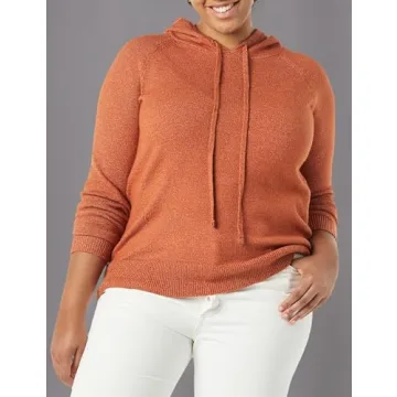 Soft Touch Hooded Pullover Sweater for Women in Caramel