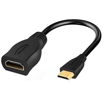 Anbear Mini HDMI to HDMI Adapter - 4K Ultra HD for DSLRs, Laptops & More