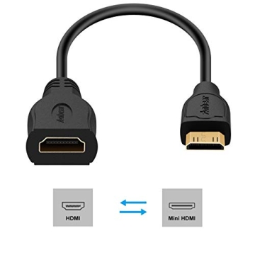 Anbear Mini HDMI to HDMI Adapter 4K for DSLR and Laptop