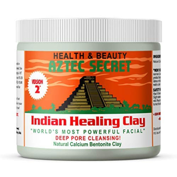 Aztec Secret Aztec Clay Premium Mask Set by Etana Beauty – All-In-One Kit Includes 1lb Indian Healing Clay, 16oz Bragg's Apple Cider Vinegar, Natural Bamboo Bowl, Stir, Scoop, Brush & Tote