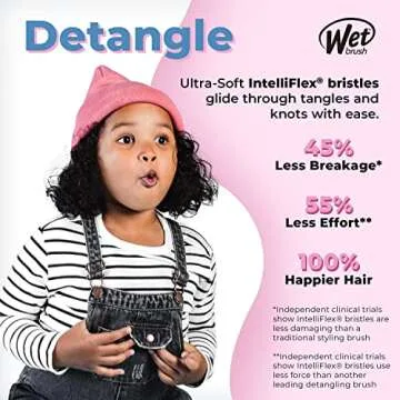 Wet Brush Original Detangler Hair Brush, Tie Dye Blush - Ultra-Soft IntelliFlex Bristles - Detangling Brush Glide Through Tangles With Ease For All Hair Types - For Women, Men, Wet & Dry Hair