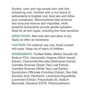 Replenix Soothing Antioxidant Mist, Calming Facial Spray, Dermatologist Developed for All Skin Types, Oil Free, Paraban Free, Non-comedogenic (2.7 oz)