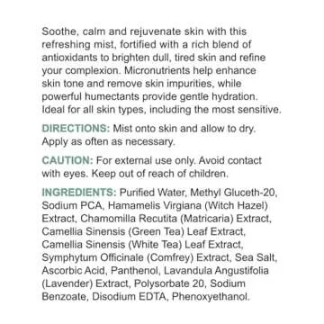 Replenix Soothing Antioxidant Mist, Calming Facial Spray, Dermatologist Developed for All Skin Types, Oil Free, Paraban Free, Non-comedogenic (2.7 oz)