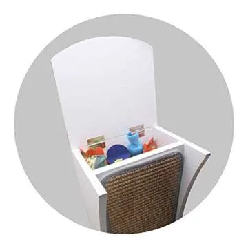 Hauspanther CATchall Wall-Mounted Cat Scratcher & Toy Storage - White