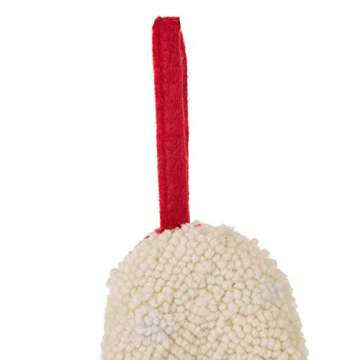 Glitzhome 12.5" L Bone Shaped Christmas Stocking Hooked Xmas Stocking for Christmas Decorations and Party Accessory