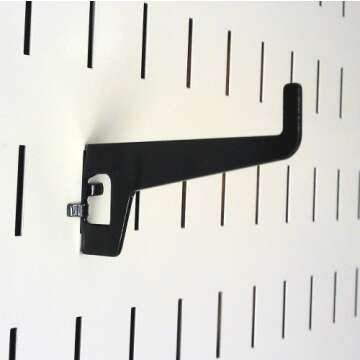 Wall Control 2-7/8in Long Reach Hook Pack - Slotted Metal Pegboard Hooks Pegboard and Slotted Tool Board - Black