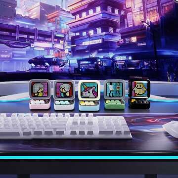 Divoom Ditoo Pixel Art Bluetooth Speaekr (Pink+Black+Green+Blue+White)