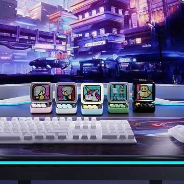 Divoom Ditoo Pixel Art Bluetooth Speaekr (Pink+Black+Green+Blue+White)