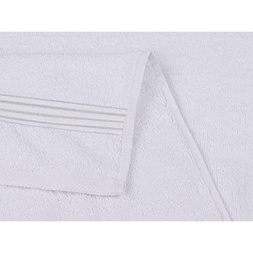 Utopia Towels 8-Piece Premium Towel Set, 2 Bath Towels, 2 Hand Towels, and 4 Wash Cloths, 100% Ring Spun Cotton Highly Absorbent Towels for Bathroom, Sports, and Hotel (White)