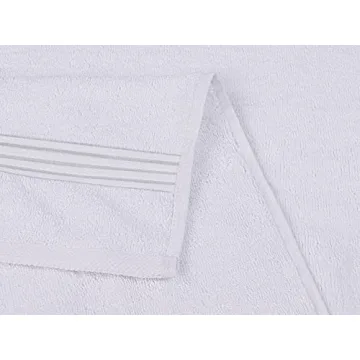 Utopia Towels 8-Piece Premium Towel Set, 2 Bath Towels, 2 Hand Towels, and 4 Wash Cloths, 100% Ring Spun Cotton Highly Absorbent Towels for Bathroom, Sports, and Hotel (White)