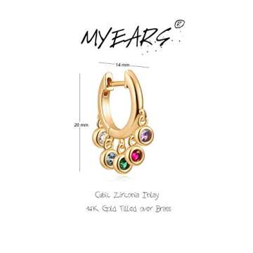 MYEARS Gold Huggie Hoop Earrings - Hypoallergenic Minimalist Style