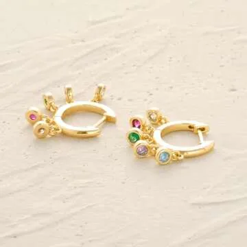MYEARS Gold Huggie Hoop Earrings - Hypoallergenic Minimalist Style