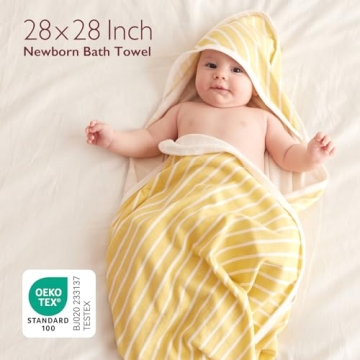 Momcozy Hooded Baby Towel Set - 2 Soft Towels