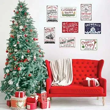 Farm Fresh Christmas Trees Vintage Metal Sign for Decor