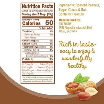 Pb2 Powdered Peanut Butter With Chocolate - 6.5 oz (Pack of 2)